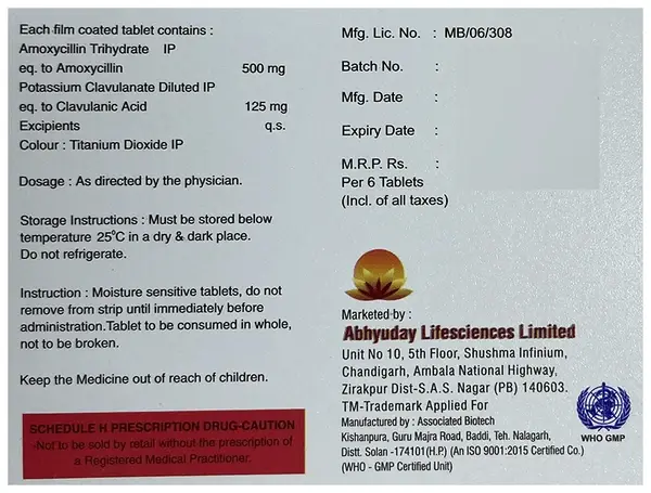 Clavinem 625 Tablet thumbnail 3