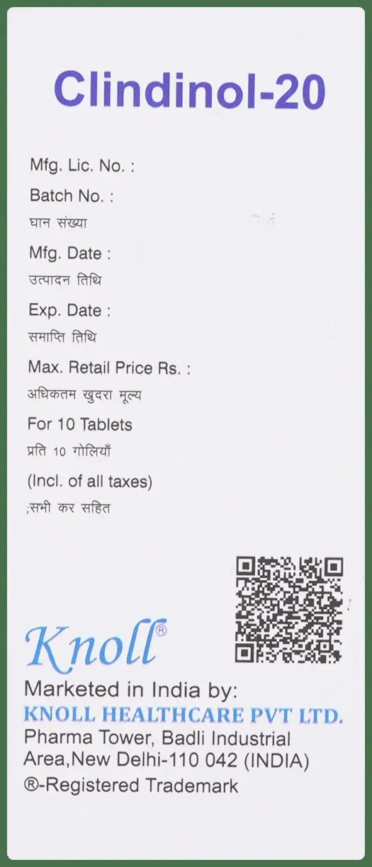 Clindinol 20mg Tablet thumbnail 5