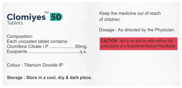 Clomiyes 50mg Tablet thumbnail 3