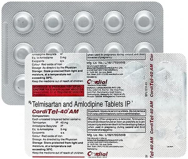 Corditel AM 40mg/5mg Tablet