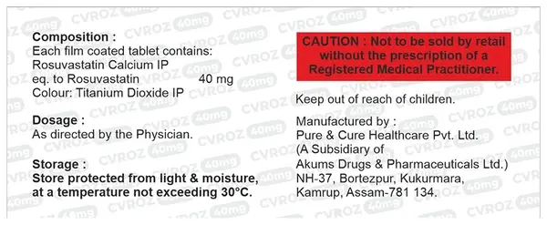 Cvroz 40mg Tablet thumbnail 2