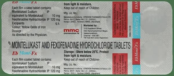 Ebmont FX 10mg/120mg Tablet