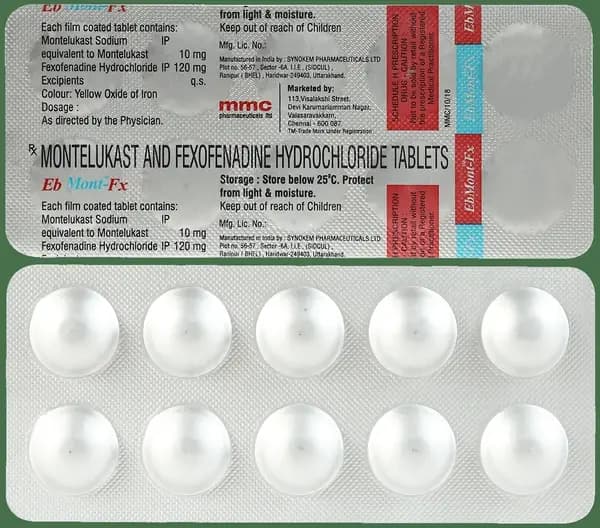 Ebmont FX 10mg/120mg Tablet thumbnail 3