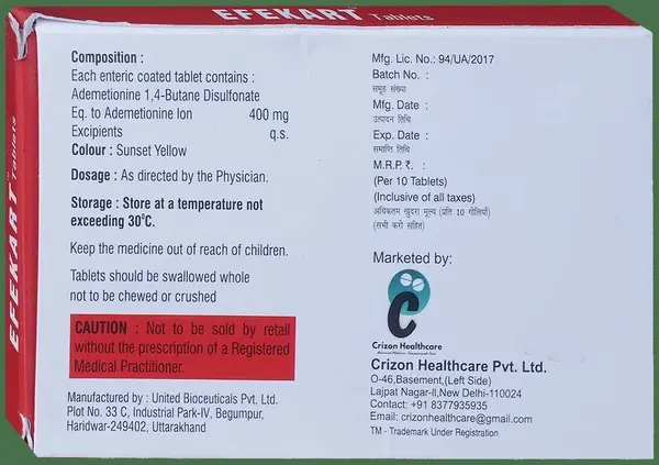 Efekart 400mg Tablet thumbnail 5