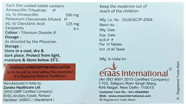 Eraclav 625 Tablet thumbnail 2