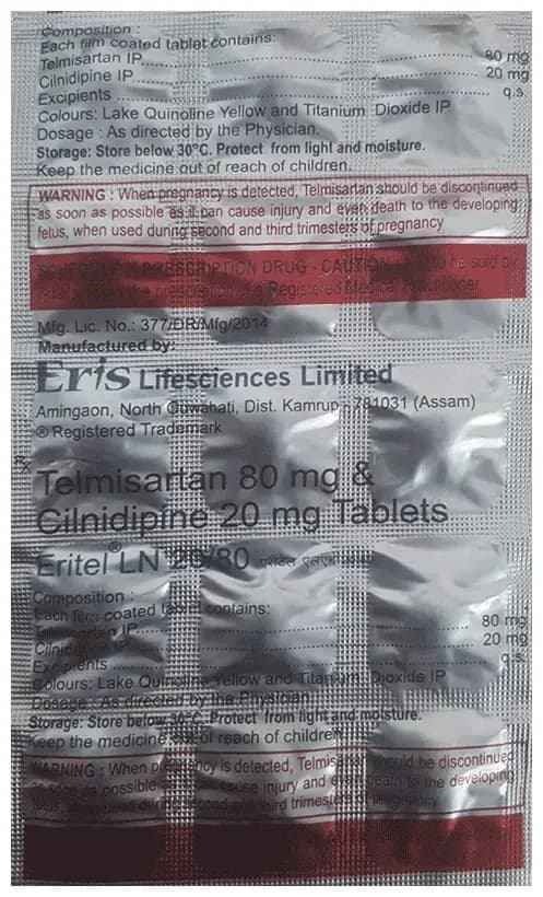 Eritel LN 20mg/80mg Tablet