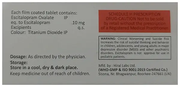 Escitexone 10 Tablet thumbnail 3