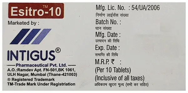 Esitro 10 Tablet thumbnail 3