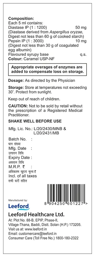 Etazyme Syrup Pineapple thumbnail 2