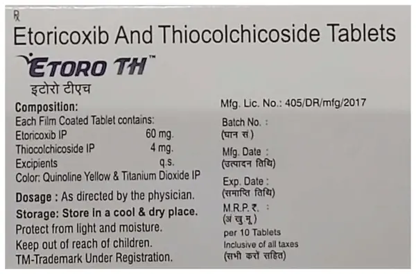 Etoro TH 60mg/4mg Tablet thumbnail 4