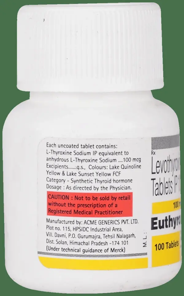Euthyrox 100 Tablet thumbnail 3