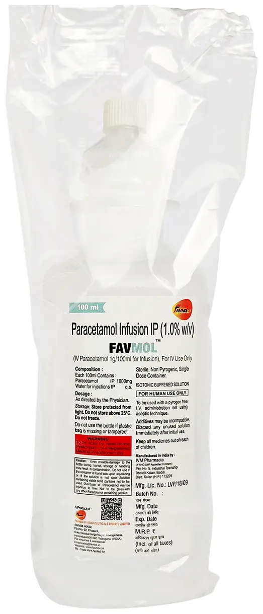 Favmol 1000mg/100ml Infusion
