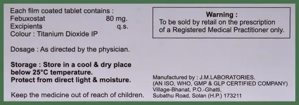 Febixo 80 Tablet thumbnail 2