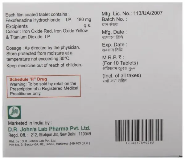 Fexolife 180 Tablet thumbnail 5