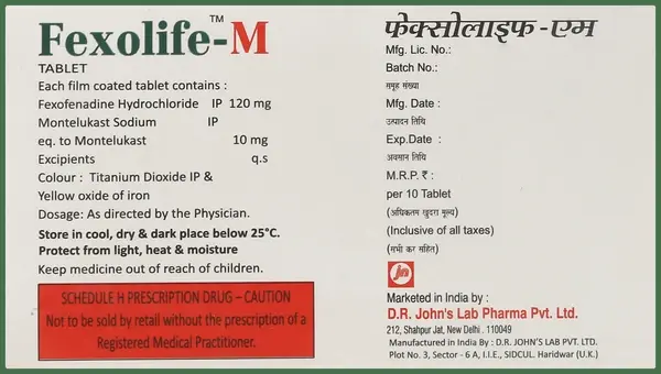 Fexolife M 10 mg/120 mg Tablet thumbnail 5