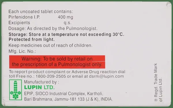 Fibrodone 400mg Tablet thumbnail 5