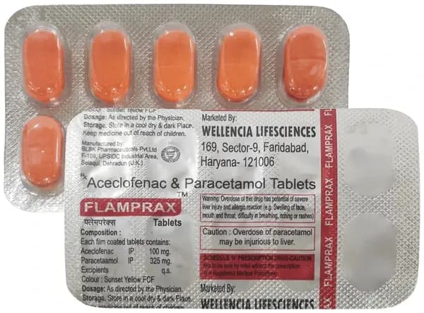 Flamprax 100mg/325mg Tablet