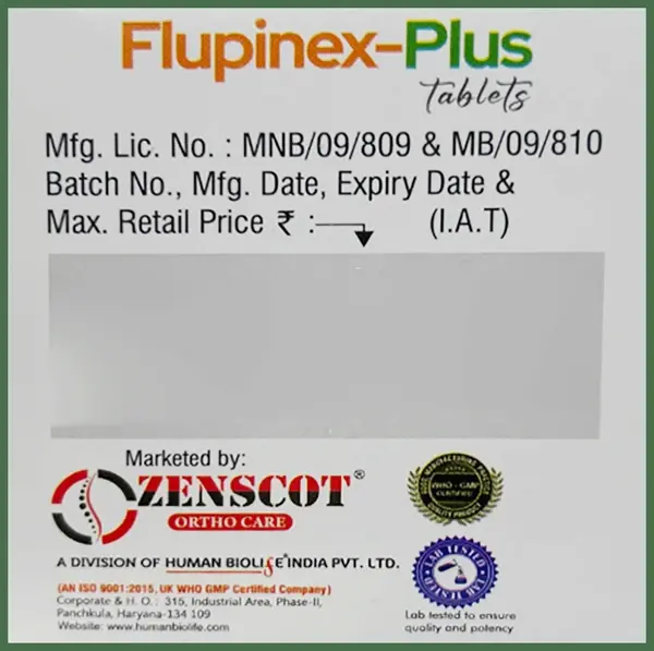 Flupinex Plus  100mg/325mg Tablet thumbnail 3