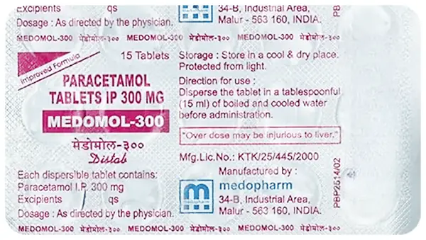 Medomol 300mg Tablet DT