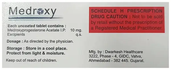 Medroxy 10mg Tablet