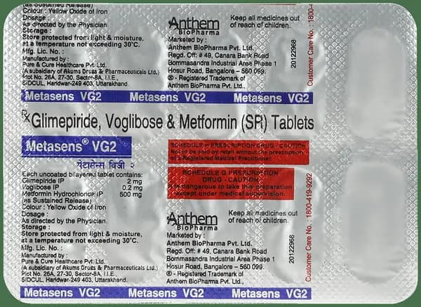 Metasens VG 2mg Tablet