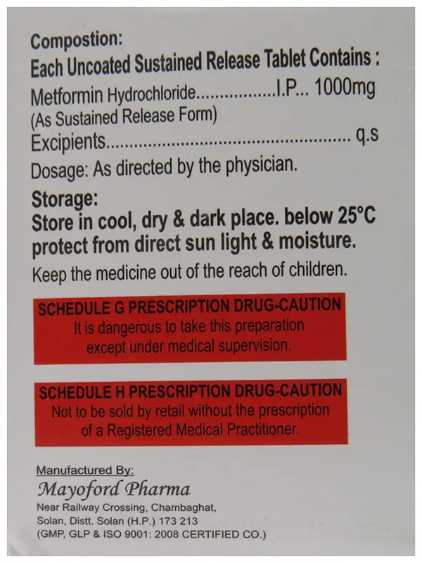 Metmeh 1000 Tablet SR