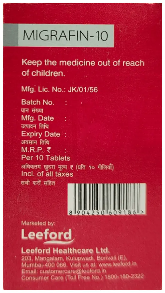 Migrafin 10 Tablet thumbnail 5