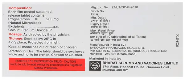 Miprogen 200mg Tablet SR
