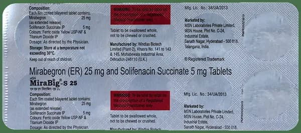 Mirabig-S 25 Tablet ER thumbnail 5