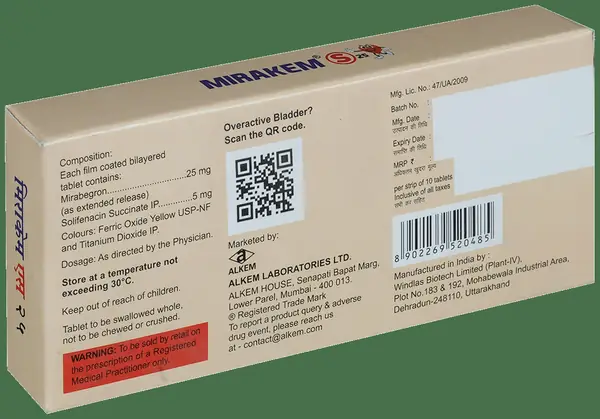 Mirakem S 25mg/5mg Tablet thumbnail 5