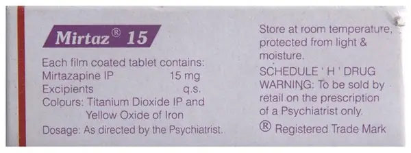 Mirtaz 15 Tablet thumbnail 4