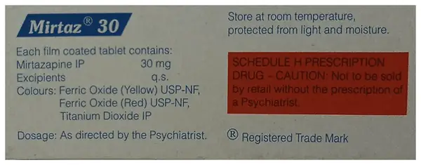 Mirtaz 30 Tablet