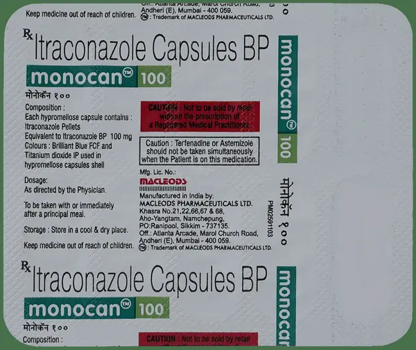 Monocan 100mg Capsule
