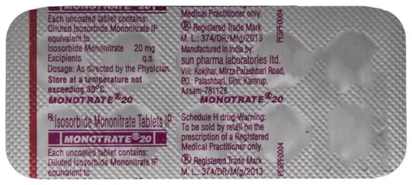 Monotrate 20 Tablet thumbnail 3