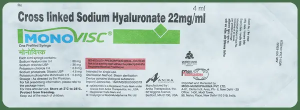 Monovisc 88mg Injection thumbnail 3