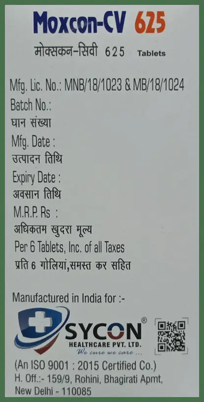 Moxcon-CV 625 Tablet thumbnail 3