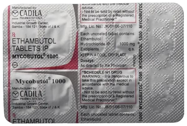Mycobutol 1000 Tablet