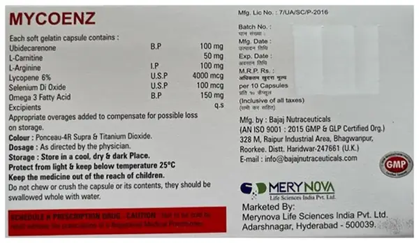 Mycoenz Softgel Capsule