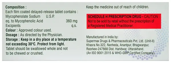 Mycoten-S 360mg Tablet DR thumbnail 2