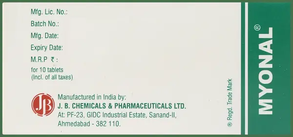 Myonal 100mg Tablet thumbnail 5