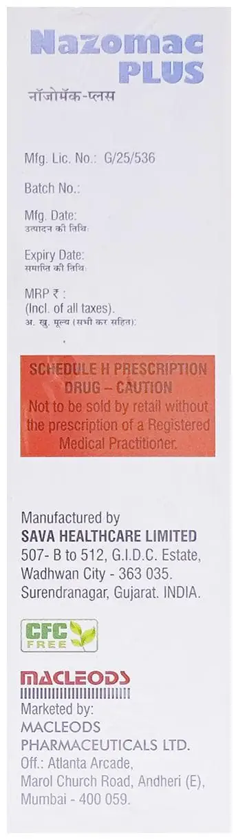 Nazomac Plus Nasal Spray
