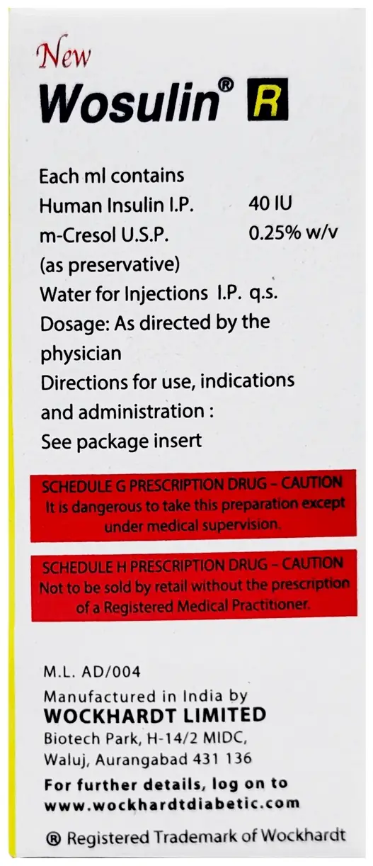 New Wosulin R Injection thumbnail 3
