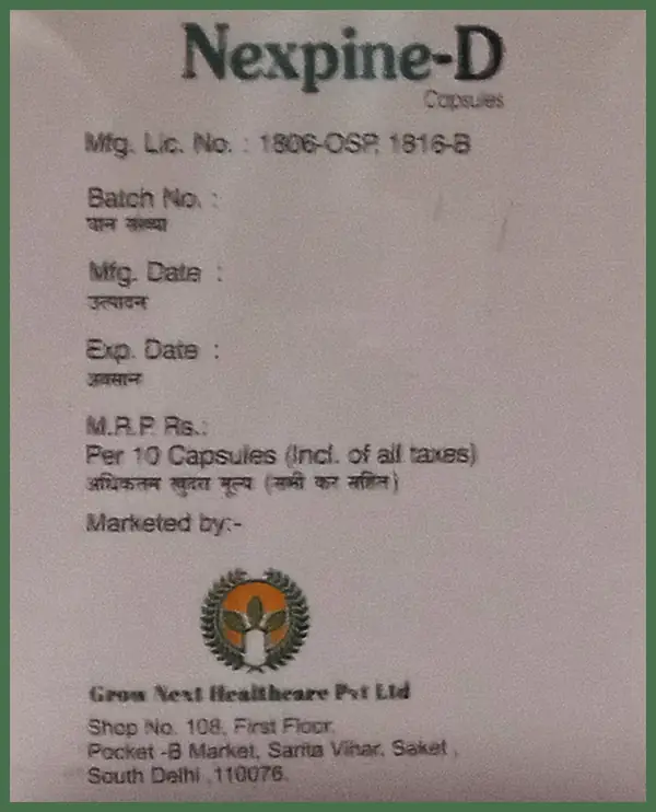 Nexpine-D Capsule SR thumbnail 2
