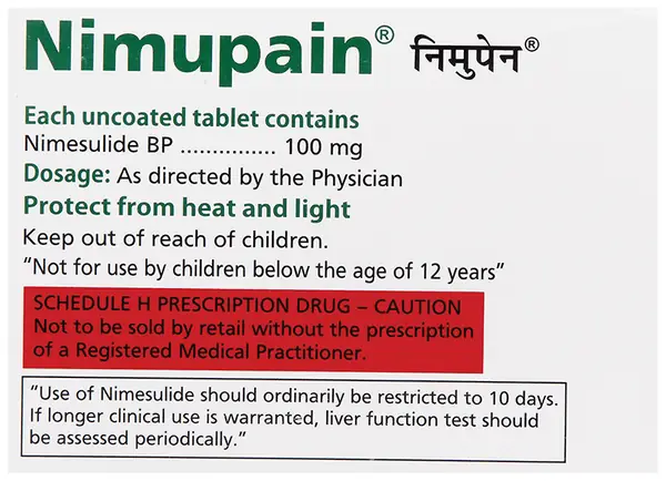 Nimupain 100mg Tablet thumbnail 2