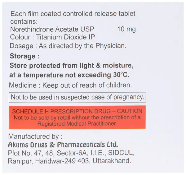 Normonal 10mg Tablet CR thumbnail 4