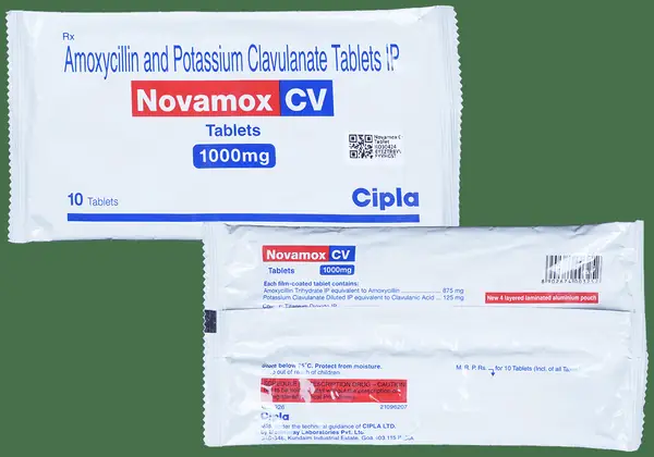 Novamox CV 1g Tablet thumbnail 3