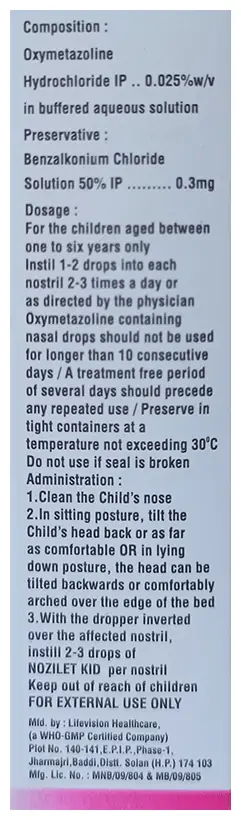 Nozilet Kid Nasal Solution