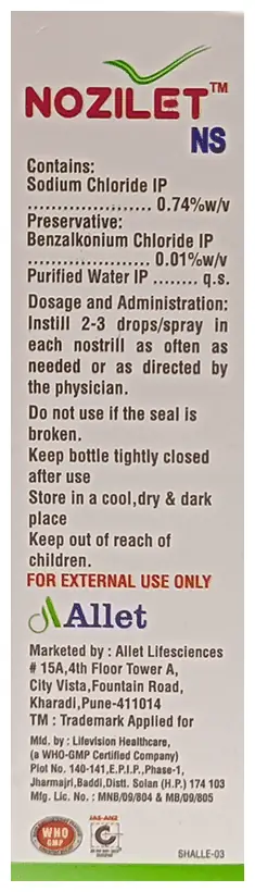 Nozilet NS Nasal Solution