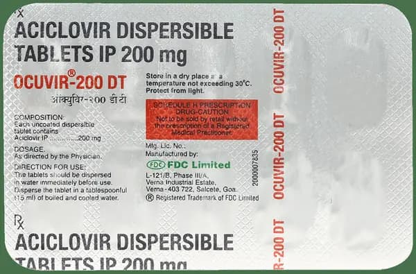 Ocuvir 200 DT Tablet thumbnail 2