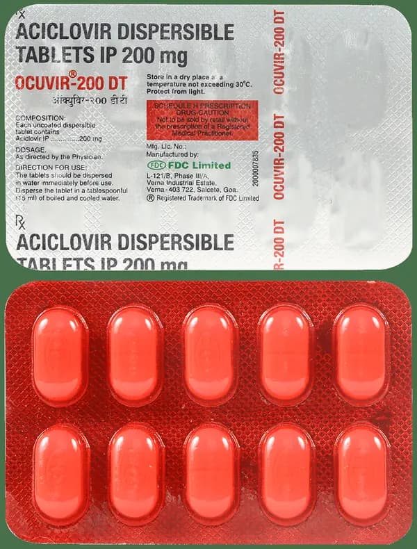 Ocuvir 200 DT Tablet thumbnail 3